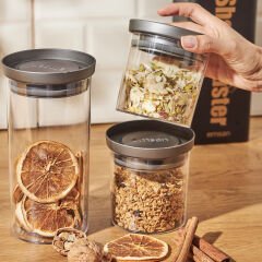 Arya 3'lü Küçük Saklama Kabı Gri