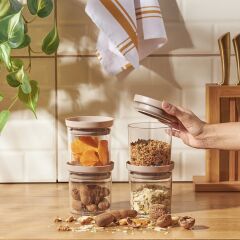 Arya 4'lü Küçük Saklama Kabı Bej