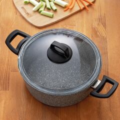 Titanium Granit Derin Tencere 24 cm