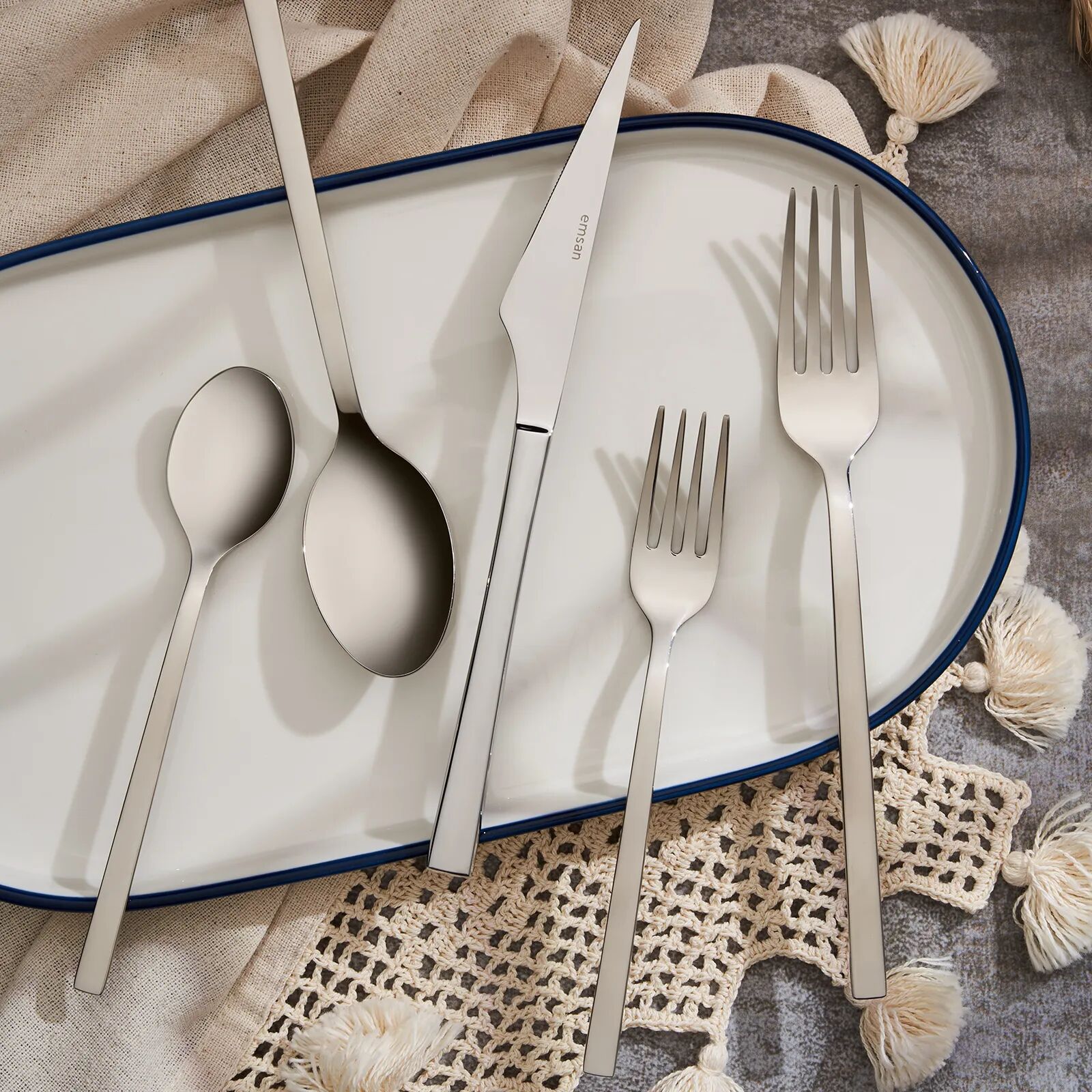 Sedir 60 Parça 12 Kişilik Çatal Kaşık Bıçak Takımı