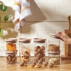 Arya 6'lı Saklama Kabı Kare Büyük Gri