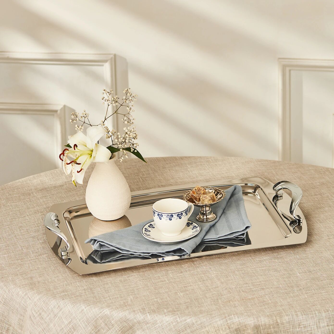 Merina Çay Tepsisi Platin