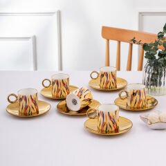 Ahenk 6 Kişilik Kahve Fincan Takımı 90 ml