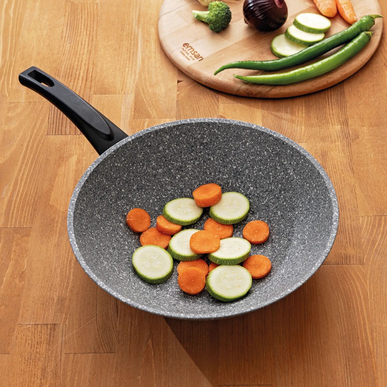 Titanium Granit Wok Tava 28 cm