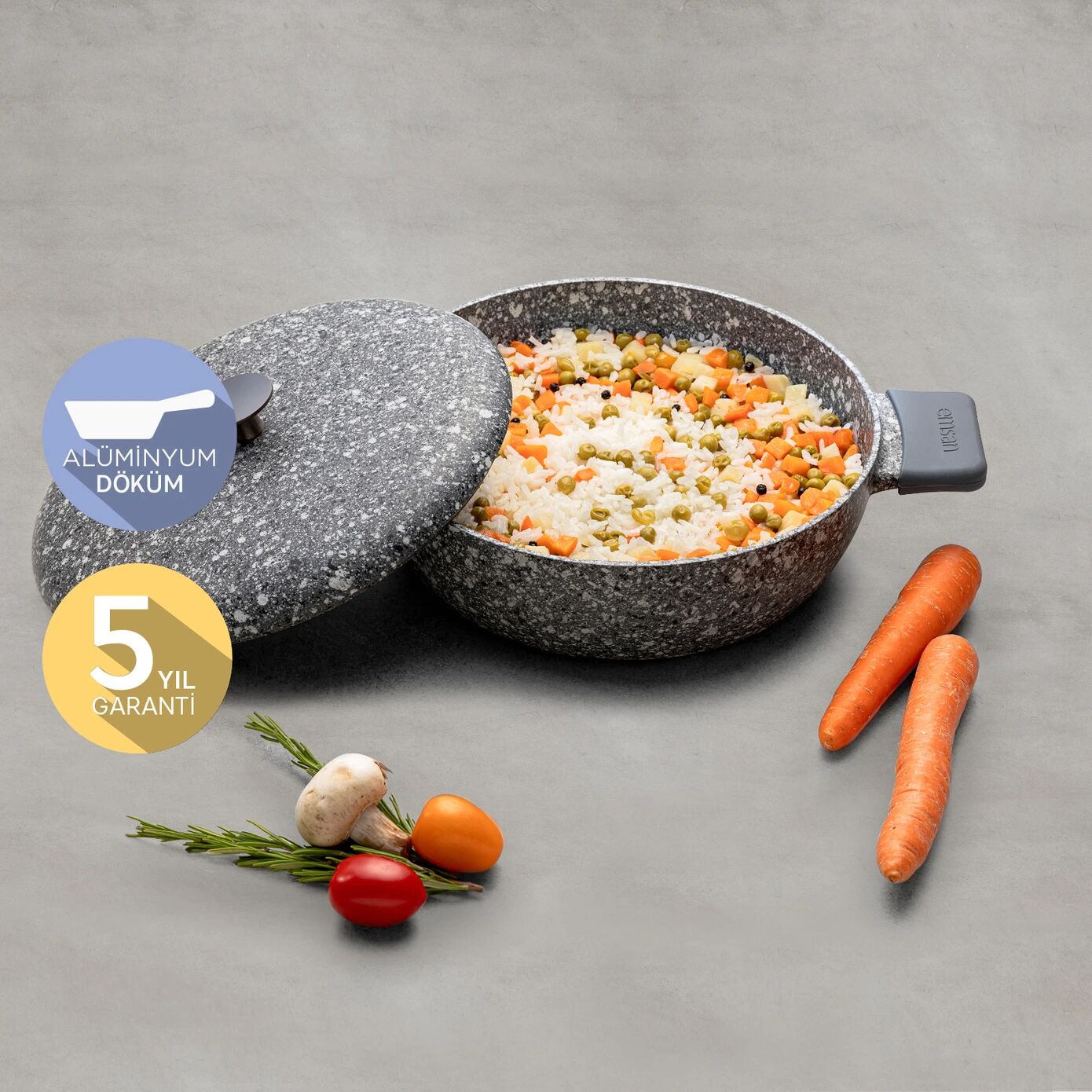 Perge Döküm Pilav Tencere 24 cm