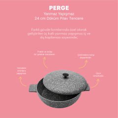 Perge Döküm Pilav Tencere 24 cm